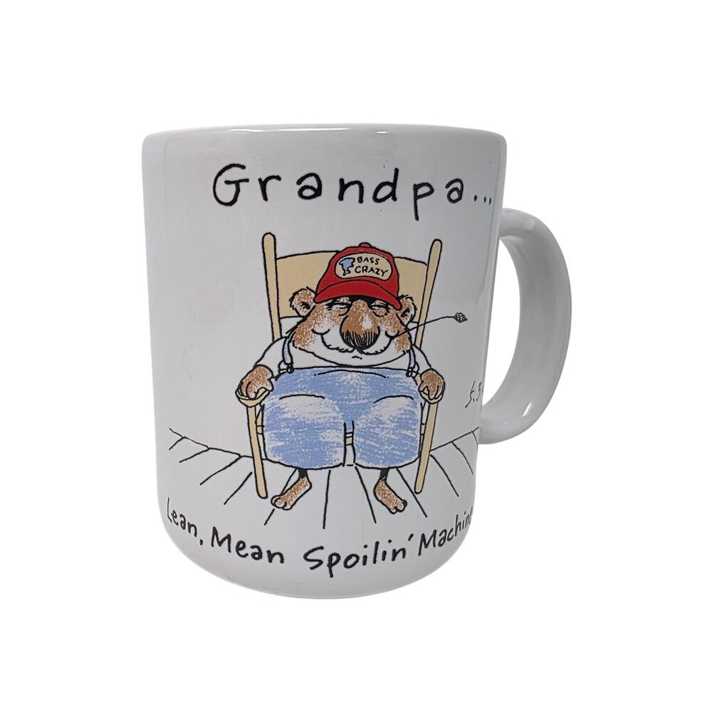 Hallmark Shoebox Grandpa Mug Made in Japan Fishing Coffee Cup Gift